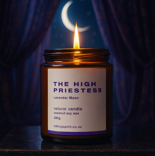 THE HIGH PRIESTESS – A Candle Illuminated by Mystery & Intuition
