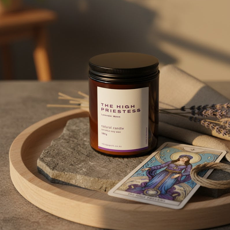 THE HIGH PRIESTESS - A Candle Illuminated by Mystery & Intuition