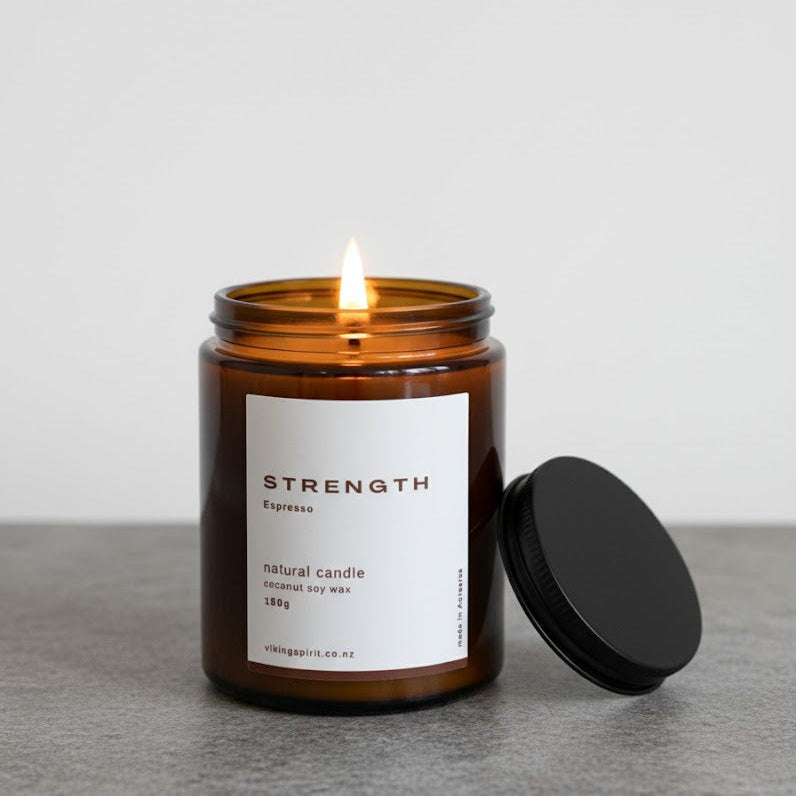 STRENGTH - A Candle Forged in Courage & Mastery